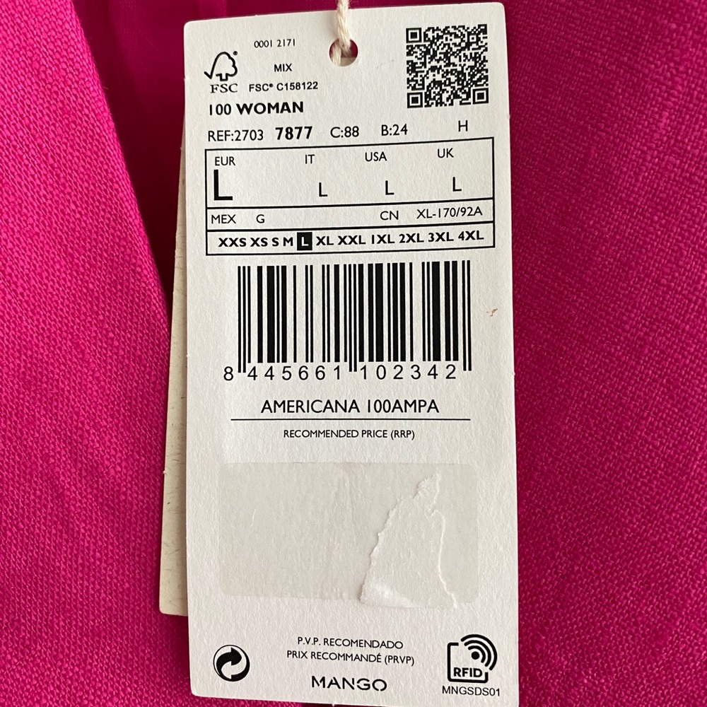 Mango Pink Linen Blazer - Picture 9 of 9